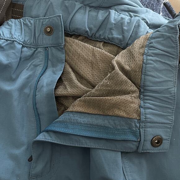 LL Bean Shorts Mens XXL 40x8 Blue Nylon Belted Mesh Lined Hybrid Trunks Pockets - Picture 6 of 10